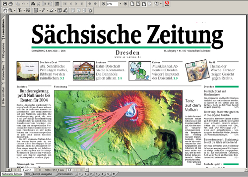 Bild des ePapers der S�chsischen Zeitung