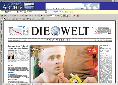 Bild des ePapers der Welt